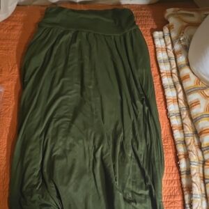 Chic Olive Maxi Skirt for Women